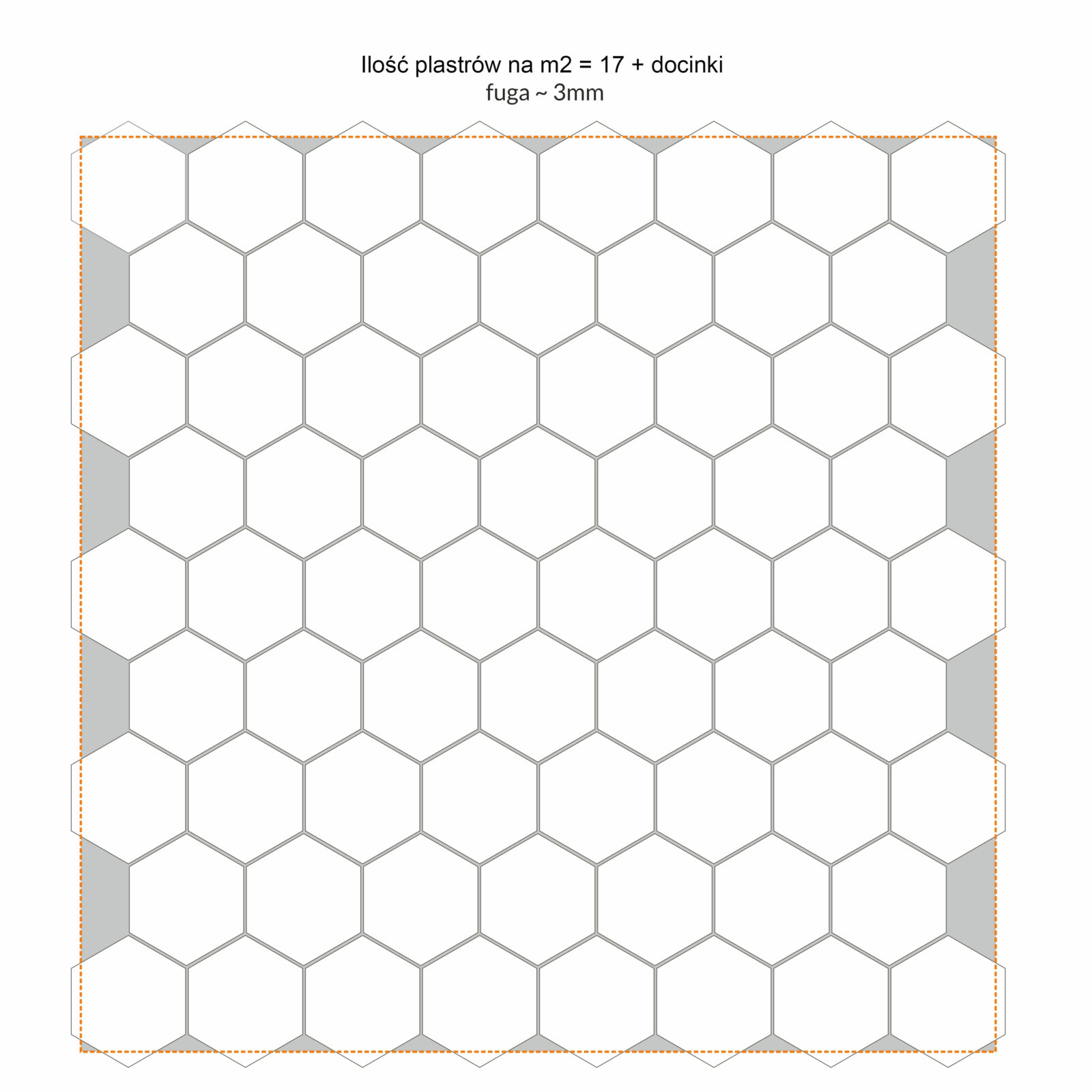 Mozaika Heksagon White Mat - obrazek 3