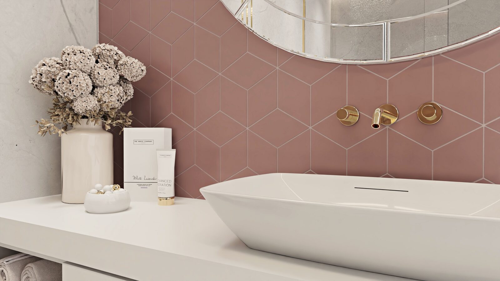 Mozaika Romb Pink Mat