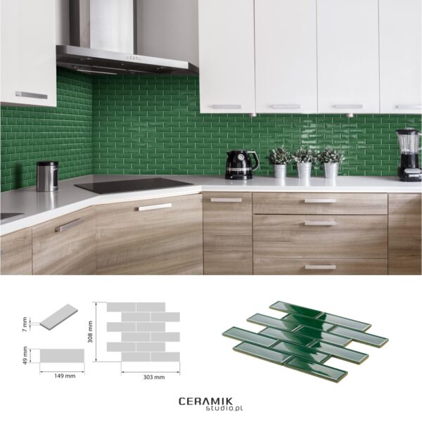 Mozaika Modena Emerald