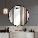 Lustro Okrągłe w Czarnej Ramie