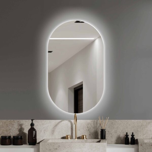 Lustro owalne LED (neutralny)